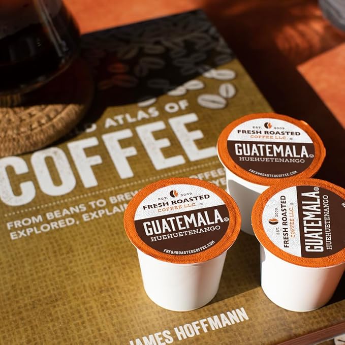 Fresh Roasted Coffee Guatemala Huehuetenango Medium Roast 72 Pods for K Cup Brewers