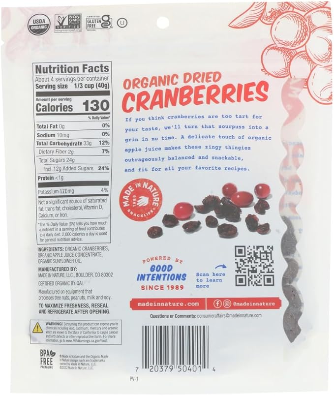 Made In Nature BG15420 Dried Cran - 12x5OZ