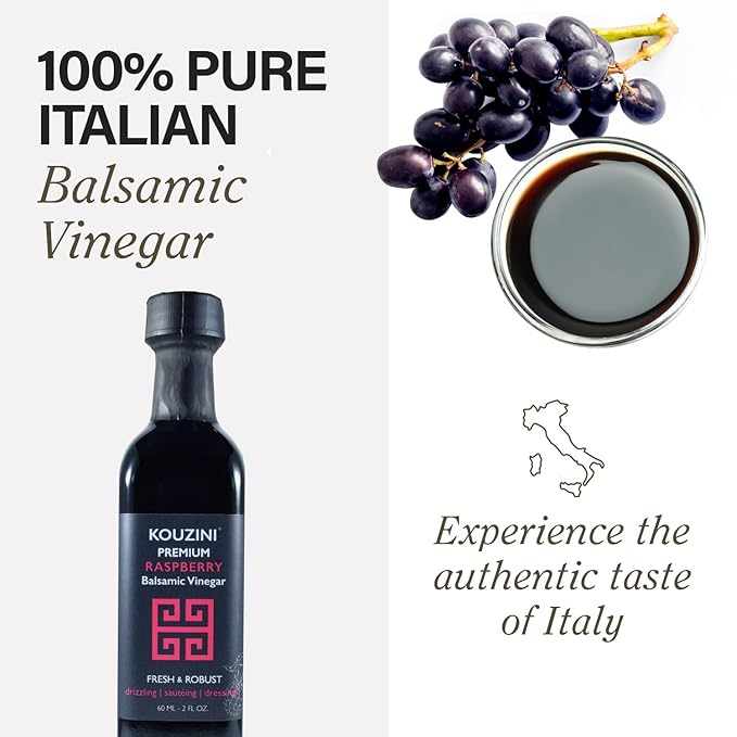 Kouzini Ultra Premium Balsamic Vinegar 60ml 6 pack Aged Balsamic Vinegars from Modena Italy Premium Smooth &amp Full-Bodied Flavor Great for Salads Marinades Dressing Travel Size Glass Bottle