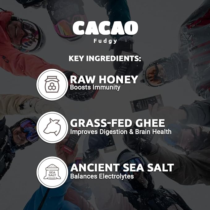 Ancestral Energy Cacao Bulk Pack | Organic Grass-Fed Ghee &amp Raw Honey Blend | Animal-Based Energy Boost for Athletes | Hiking Cycling Running Backpacking | Healthy Snack (Pack of 24)