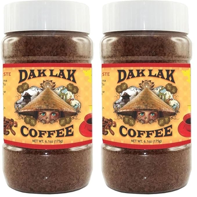 100% Dak Lak Vietnamese Freeze Dried Instant Coffee 175 Grams Jar