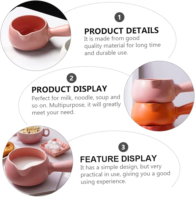 Alipis Revere Ware Inspired Pot Multipurpose Milk Pan for Noodles Soup Ceramic Soup Pot Easy Clean
