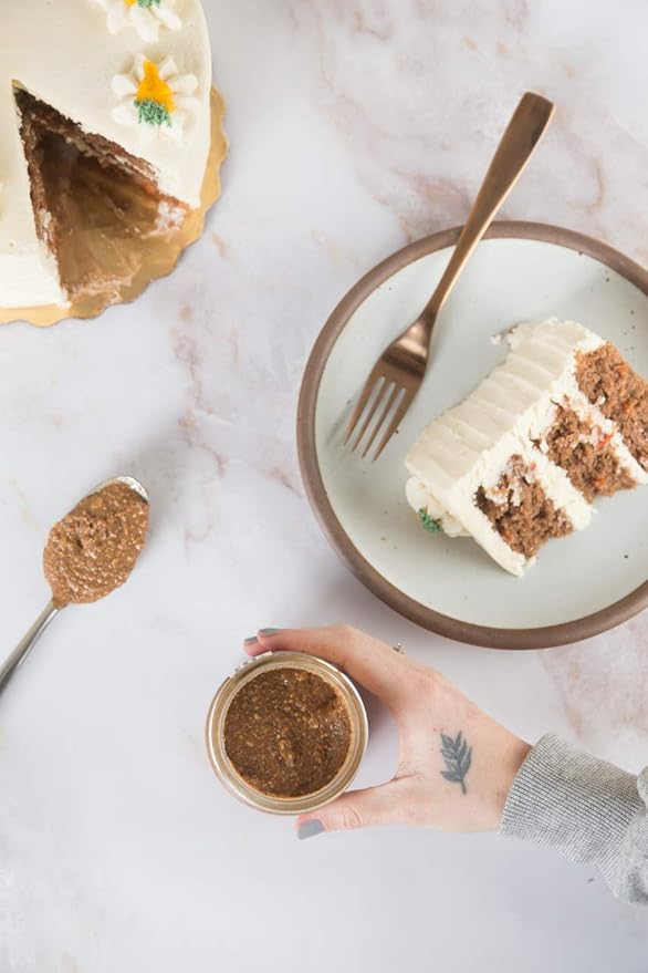 Big Spoon Roasters Carrot Cake Almond Butter With Sea Salt - Keto Friendly Low Sugar Almond Butter - Crunchy &amp Bee-Friendly Almonds - Gourmet Vegan Almond Nut Butter - 2 x 13 Ounces