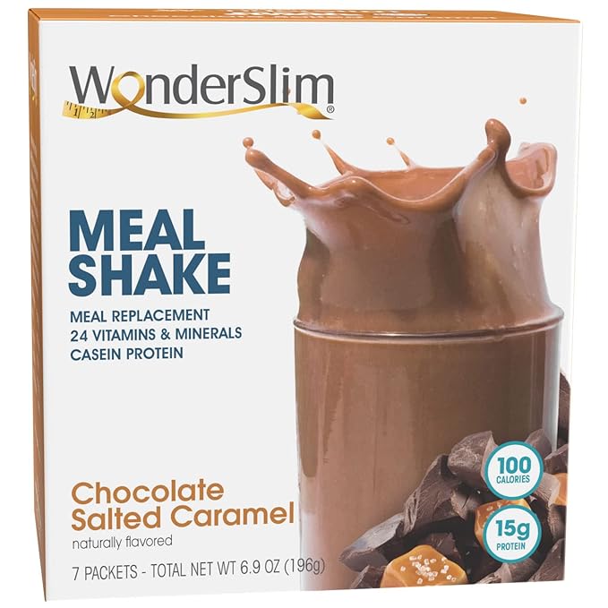 Wonderslim Meal Replacement Shake Bundle Mocha Cream &amp Chocolate Salted Caramel