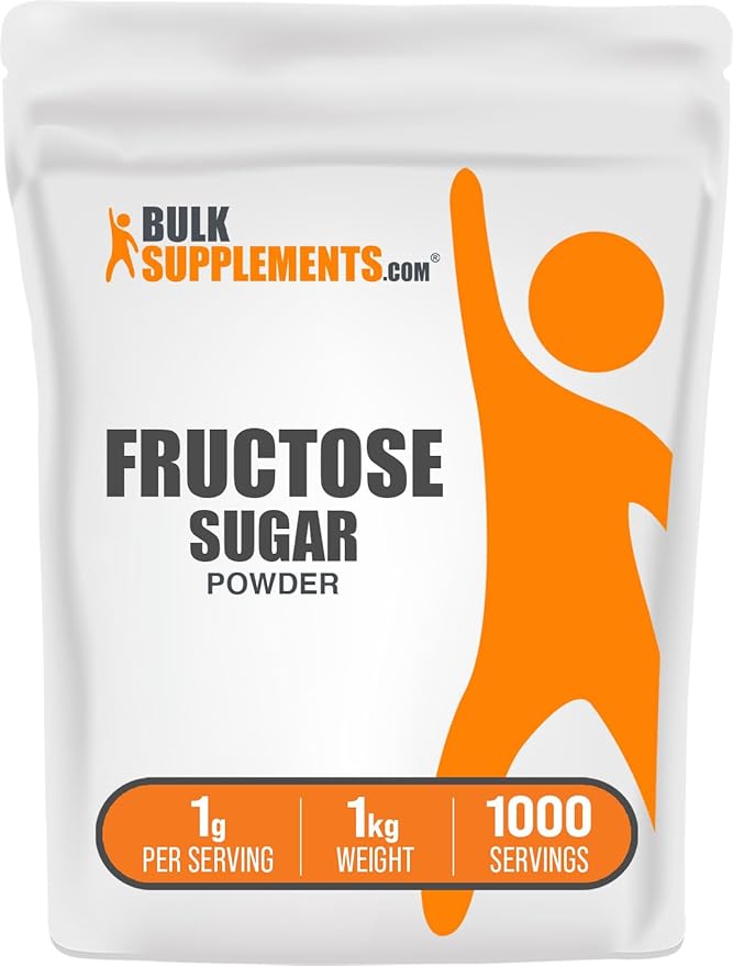 BulkSupplements.com Fructose Powder - Fructose Sugar Zero Calorie Sweetener - Food Grade &amp Gluten Free 1g per Serving 1kg (2.2 lbs) (Pack of 1)