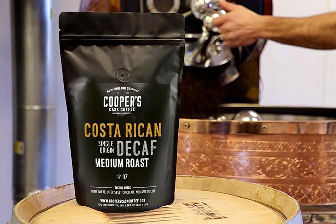 Decaf Costa Rican Coffee Medium Roast Swiss Water Processed Decaffeinated - 12oz Bag