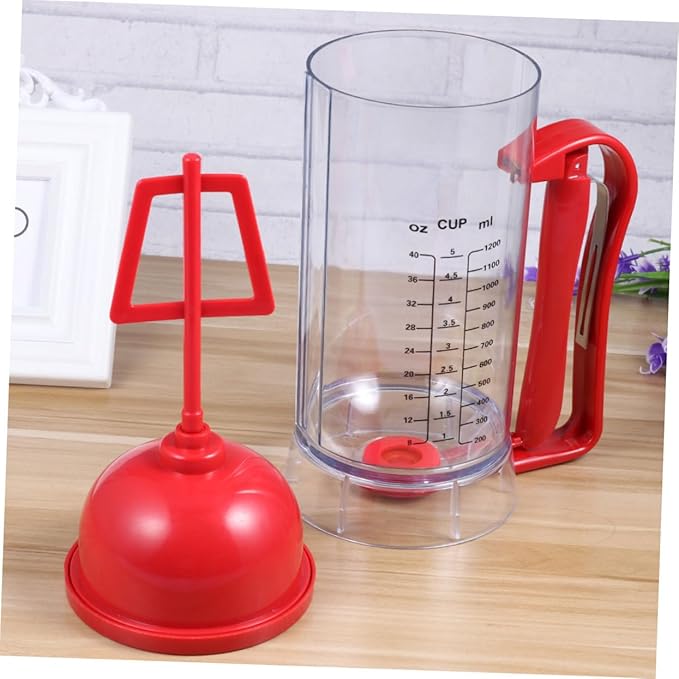 Cabilock Ergonomic Handle Push Button Electric Mixer Pancake Dispenser Non-battery for Baking Grease Separator
