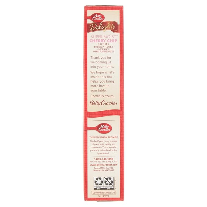 Betty Crocker ® Super Moist Cake Mix Cherry Chip