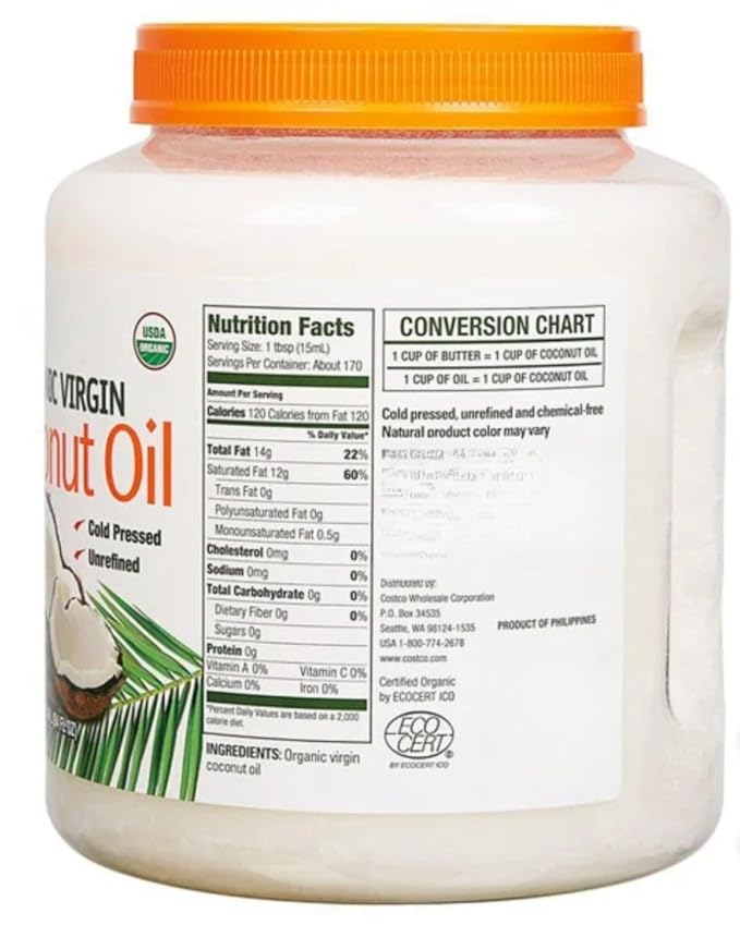 Organic Virgin Coconut Oil 2 Pack (84 fl oz Each) – USDA Organic Cold Pressed Unrefined Chemical-Free Bulk Size