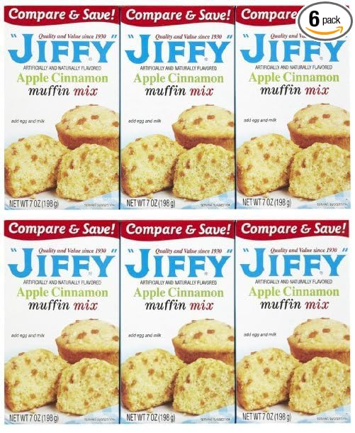 Apple Cinnamon Muffin Mix Makes great pancakes (Pack Of 6 Boxes) 7 oz. Each