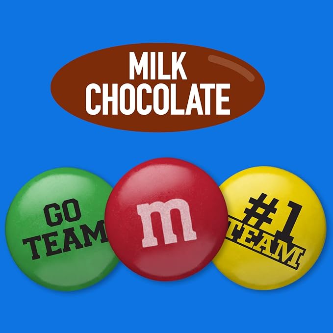 M&ampM’S WORLD Great Team Milk Chocolate Candy 5lbs of Bulk Candy in Resealable Pack for Team Events Athletic Awards Business Meetings Client Thank Yous Customer Appreciation