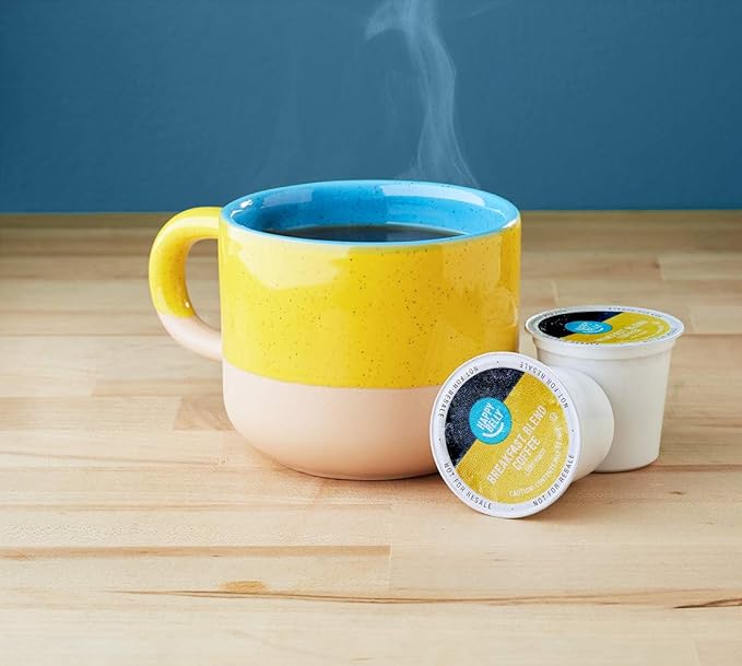 Amazon Brand - Happy Belly Light Roast Coffee Pods Breakfast Blend Compatible with Keurig 2.0 K-Cup Brewers 100 Count (Pack of 2)