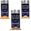 Steak &amp Sizzle Seasoning Set – Perfect Poultry Chop House BBQ &amp Salt + Sugar Free Steak Rub | Gourmet Grill Blend Trio