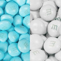 1.5 lbs Light Blue &amp White M&ampMs Milk Chocolate Candy