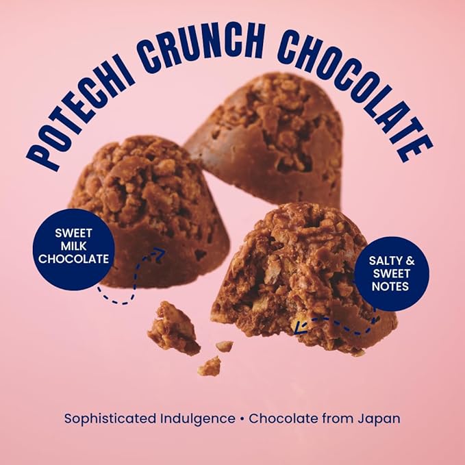 ROYCE' Potatochip Chocolate Potechi Crunch - Sweet and Salty Snack | Crispy and Savory Crumbled Potato Chips| Snack for Gifting &amp Indulging | Japanese Chocolate from Hokkaido (4 Pieces of Chocol