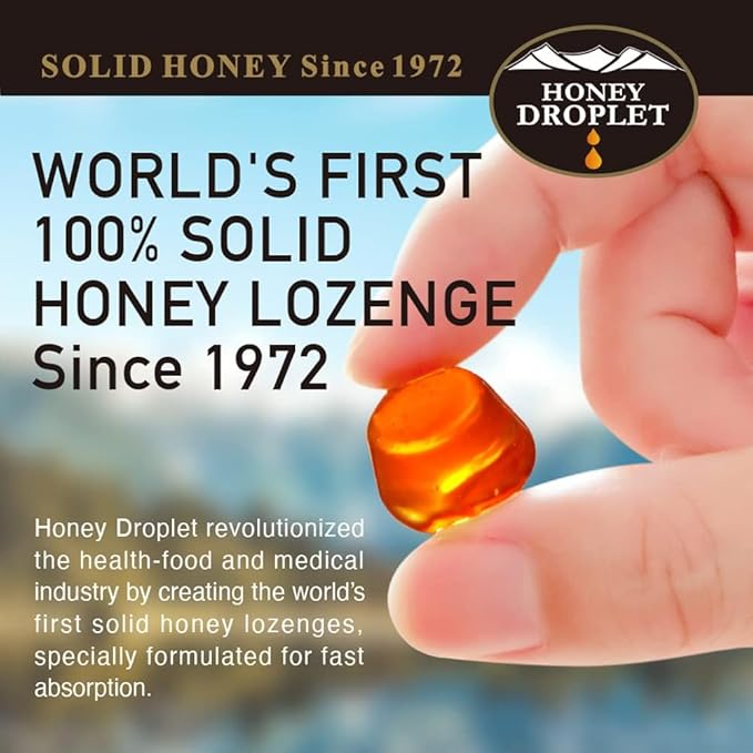 [HONEY DROPLET] 100% Manuka Honey Drops Truly Natural from New Zealand 2 Premium Ingredients 12 Packs (Peppermint UMF™10+)