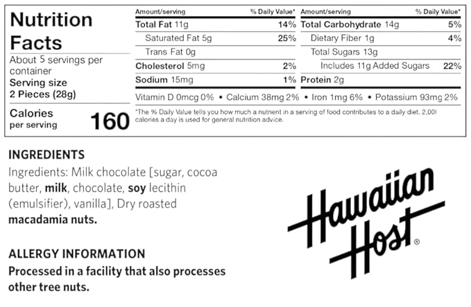 Hawaiian Host Alohamacs Milk Chocolate The Original Chocolate Covered Macadamia Nut 3 pack 15oz