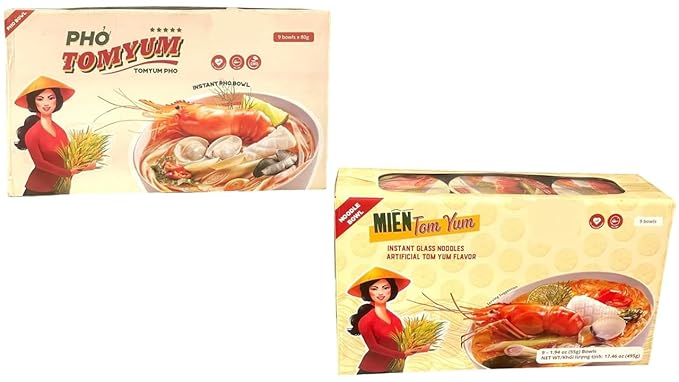 Asia Style Instant Noodles (COMBO INSTANT PHO TOMYUM BOWL)
