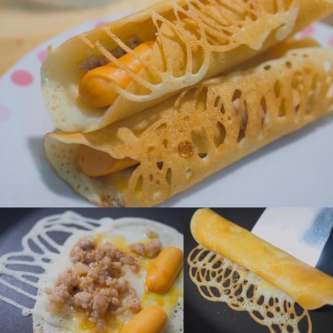 เชฟจ๋า Vanilla Flavored Thin Crepe and Crispy Pancake Mix Easy Just-Add-Water Baking Base Professional Flour Blend for Tokyo Style Crepes and Sweet Snacks (150g)