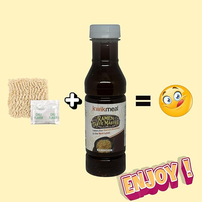 KwikMeal Ramen Taste Master | Ultimate Ramen &amp Noodles Flavor Enhancer | Add to Ramen Noodle Soup &amp Stir-Fried Noodles | Restaurant-Style Seasoning Sauce – 14 Oz (400 g) - 3 Pack