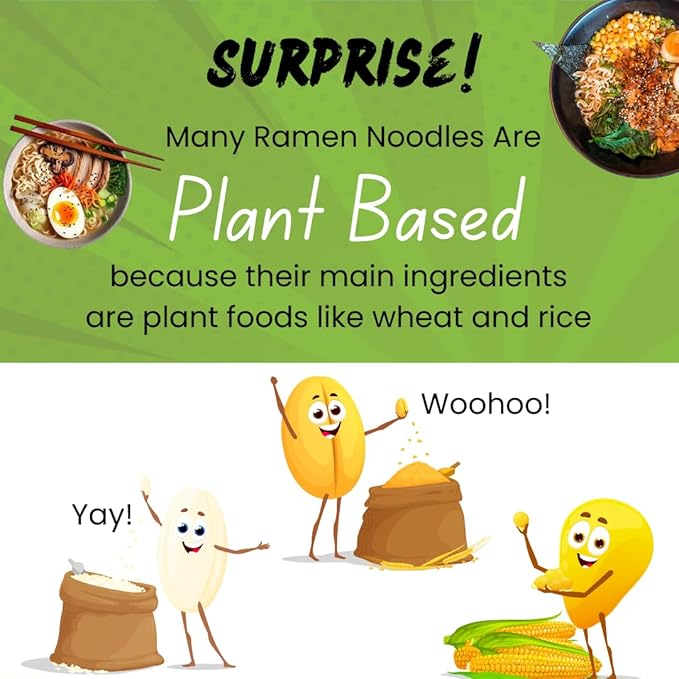 HCG Thai Ramen Noodles Variety Pack with Mama Soup and Wai Wai Quick Instant Noodle Pack of 15 with chopsticks 18 Piece Set