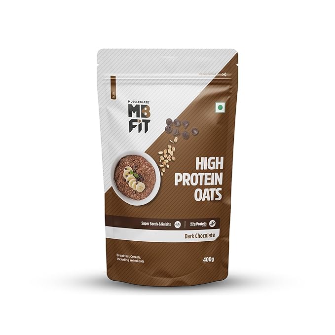 Generic High Protein Oats 400 gm Dark Chocolate | 22 g Protein Rolled Oats Breakfast Cereals for Weight Management
