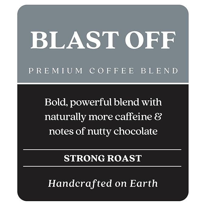 Copper Moon Dark Roast Ground Coffee Blast Off Blend 12 Ounce Bag (Pack of 4)