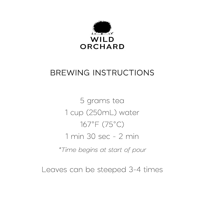 Wild Orchard Premium Green Tea - 100% Regenerative Organic Certified - Early Harvest (After Rain) - Sustainably &amp Regeneratively Cultivated on Jeju Island in South Korea - Loose Leaf Green Tea