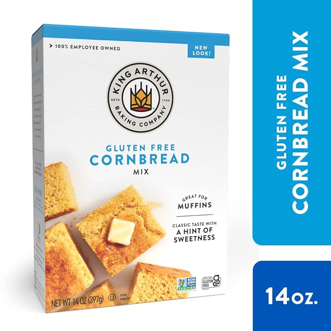 King Arthur Gluten-Free Cornbread and Muffin Mix 14 Ounces (Pack of 6)