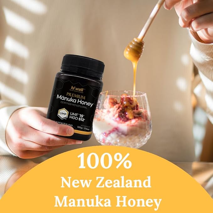 Hi Well Premium Manuka Honey Certified Monofloral UMF 15+ MGO 515+ 500g