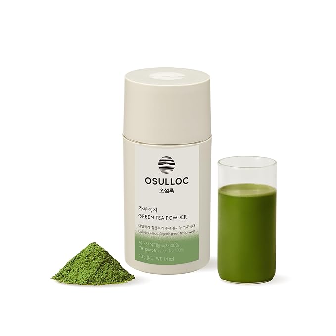 OSULLOC Matcha Powder (Unsweetened) Premium Organic (USDA) Pure Leaf Green Tea from Jeju 1.41 oz 40g
