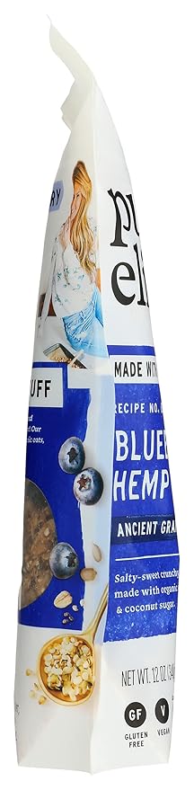 Purely Elizabeth Blueberry Hemp Ancient Grain Granola Gluten Free Non GMO 12 Ounces (Pack Of 6)