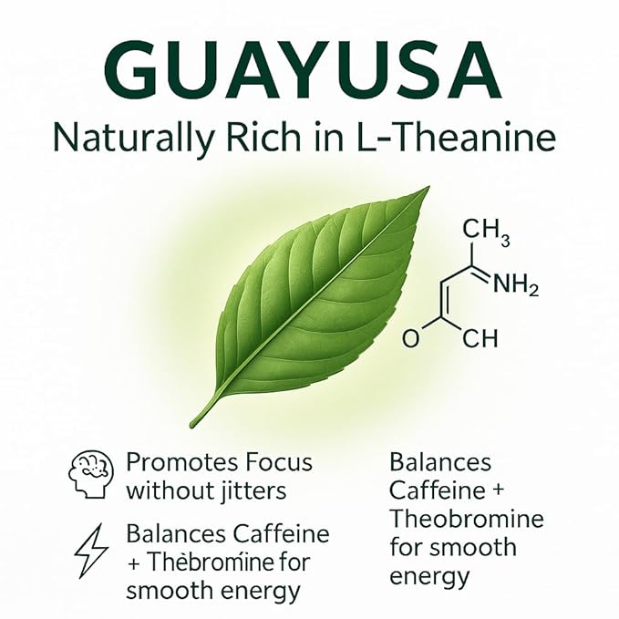 Guayusa Loose Leaf Tea by PACHA | 66mg Caffeine | Naturally High in Antioxidants L-Theanine &amp Theobromine | Sustained Energy Herbal Tea (1 Pound (Pack of 1) Golden Guayusa)
