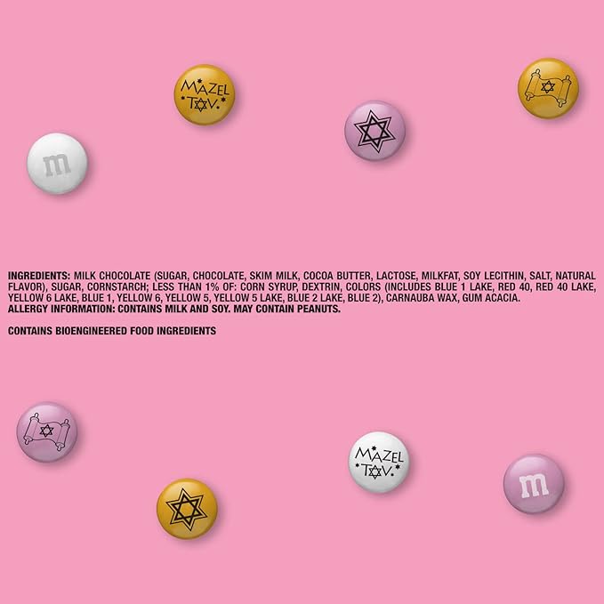 M&ampM’S WORLD Bat Mitzvah Milk Chocolate Candy 5lbs of Bulk Candy in Resealable Pack for the Celebration Sweet Stuff for DIY Commemorative Bat Mitzvah Gift or Party Favors