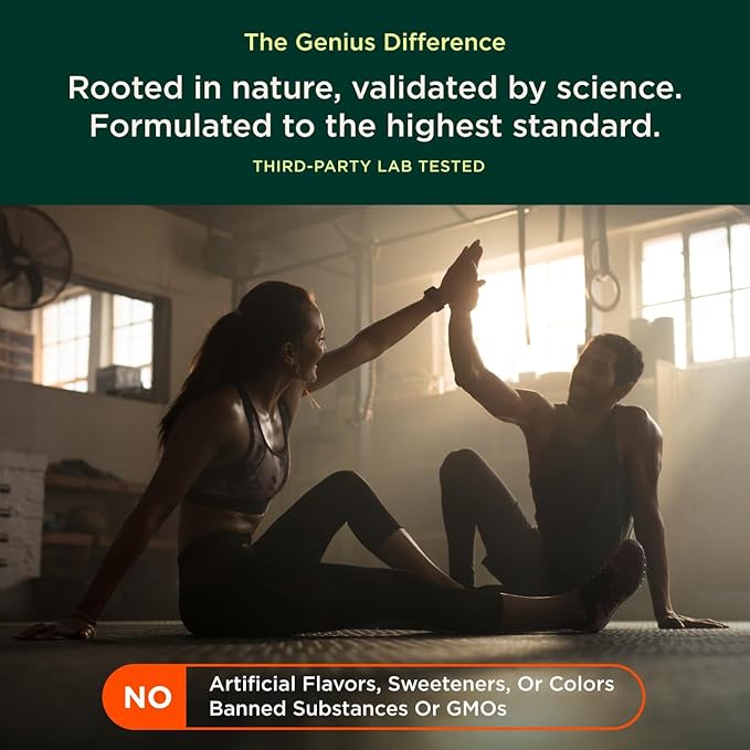 The Genius Brand Organic Mushroom Coffee + Collagen - Daily Energy Support - Healthy Immune Function - Arabica Coffee with Cordyceps Reishi &amp Lion's Mane Mushroom Blend - 10.6 oz (30 Servings)