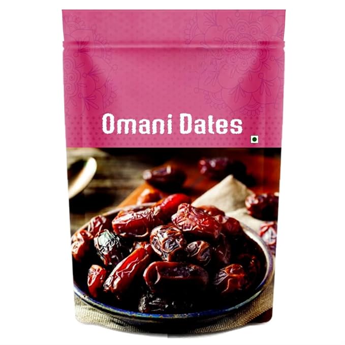 Premium Dates (Omani Dates/KhajoorSoft And Chewy Texture Khajur | Khajoor | No Preservatives | No Added Sugar | Rich in Iron Fibre &amp Vitamins - 200g