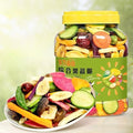 12 kinds of mixed freeze-dried fruit and vegetable Chips mixed fruit and vegetable crisp 500g dried okra mushroom Dim sum dessert nutritious ready meals substitute food leisure snacks (1 can)
