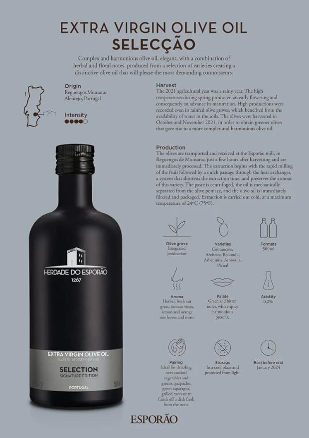 Herdade do Esporao Extra Virgin Olive Oil - Selection - 1 bottle - 17 fl oz