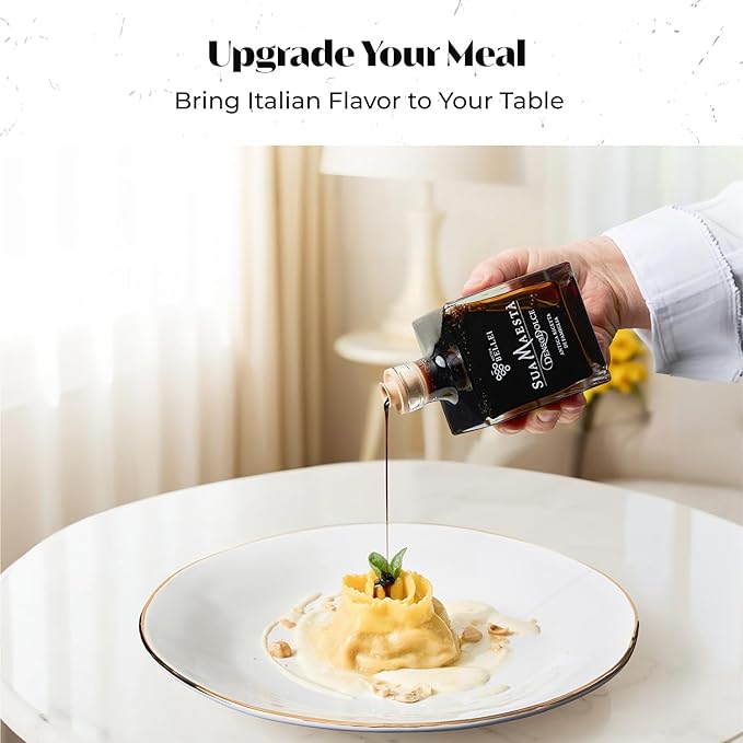 Bellei Rich &amp Thick Italian Balsamic Condiment with Cooked Grape Must Wine Vinegar &amp Balsamic of Modena Light Acidity Sua Maestà Denso Dolce – 250ml