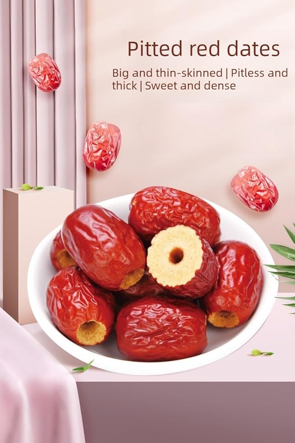 Pitted Premium Dates 500g Wash-Free Red Dates Natural Sweet &amp Plump 0 Additives Resealable Bag