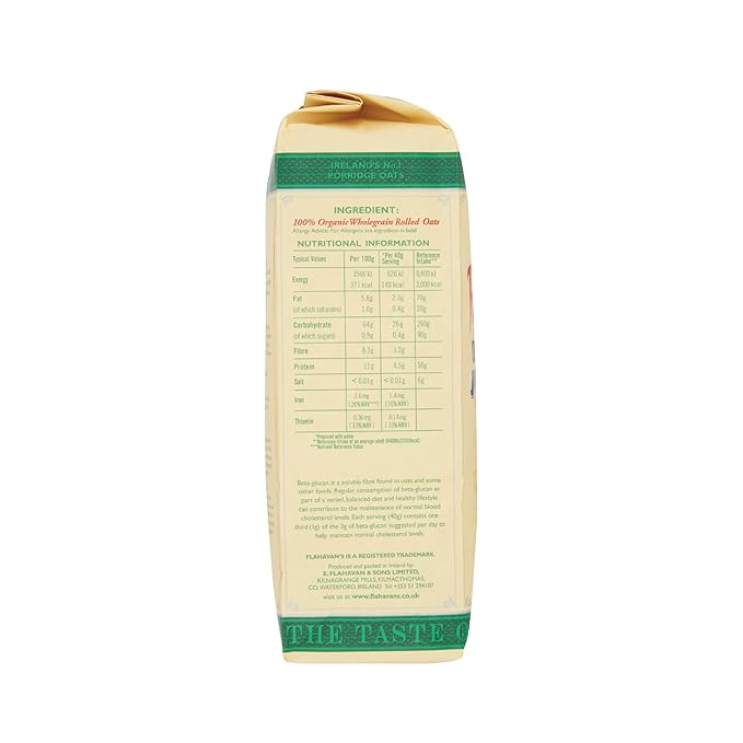 Flahavan's Irish Organic Jumbo Oats (1Kg)