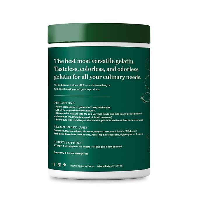 Great Lakes Wellness Collagen Peptides Powder for Skin Hair Nails Joints &amp Digestion - Unflavored - Quick Dissolve Hydrolyzed Non-GMO Keto Kosher - 16 oz - 2 Pack - Packaging May Vary
