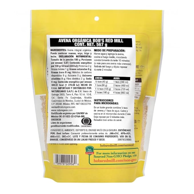Bob's Red Mill Organic Scottish Oatmeal 20oz (Pack of 1) - Non GMO Whole Grain Vegan Kosher