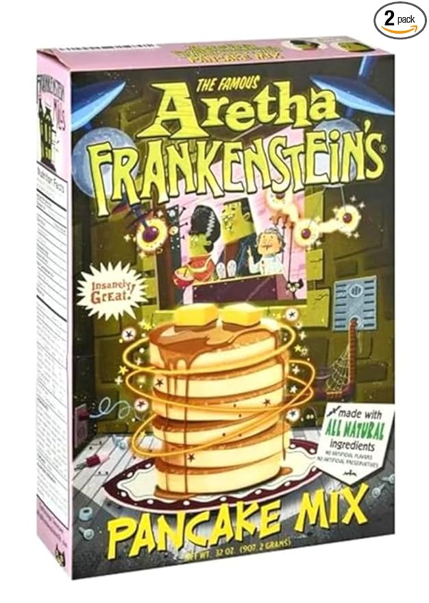 Aretha Frankenstein's Insanely Great Pancake Mix - 32 Oz Box (2 Pack)
