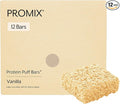 ProMix Nutrition Protein Puff Bars 12-Pack - Madagascar Vanilla - Marshmallow Crispy Treat - Great Tasting &amp Healthy On The Go Snack - High Protein &amp Low Calorie - Non-GMO &amp Free From Glu