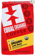 Equal Exchange Love Buzz Blend Organic Coffee Ground 10-Ounce Packages (Pack of 2)