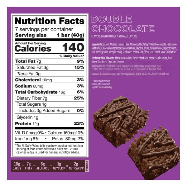 Magic-Spoonn 14 Bars High-Protein 28g Protein Cereal Bars Keto Friendly Double Chocolate Chocolate Peanut Butter Flavors