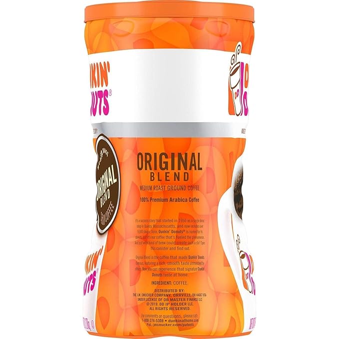 Dunkn. Donuts Original Ground Coffee 40 oz Makes up to 130 cups Pack of 2