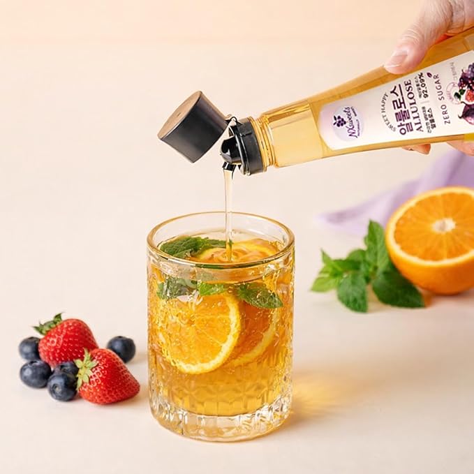 NXsweets Allulose Syrup with Indigestible Maltodextrin &amp Rice Syrup Zero Sugar Sweetener 92.09% Allulose Keto Friendly Low Glycemic Sweetener Non-GMO HACCP Certified 24.69 oz (700 g) Produc