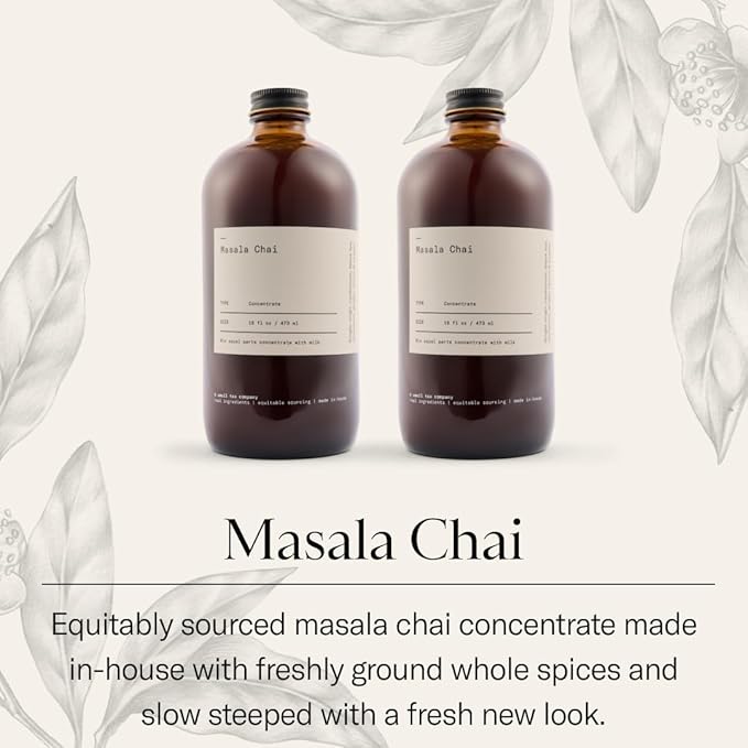 Dona Original Masala Chai Concentrate Small-Batch Single-Origin Spices Hot or Iced Chai 16 Fl Ounce Bottles (Pack of 2) (Standard 32 Fl Oz)